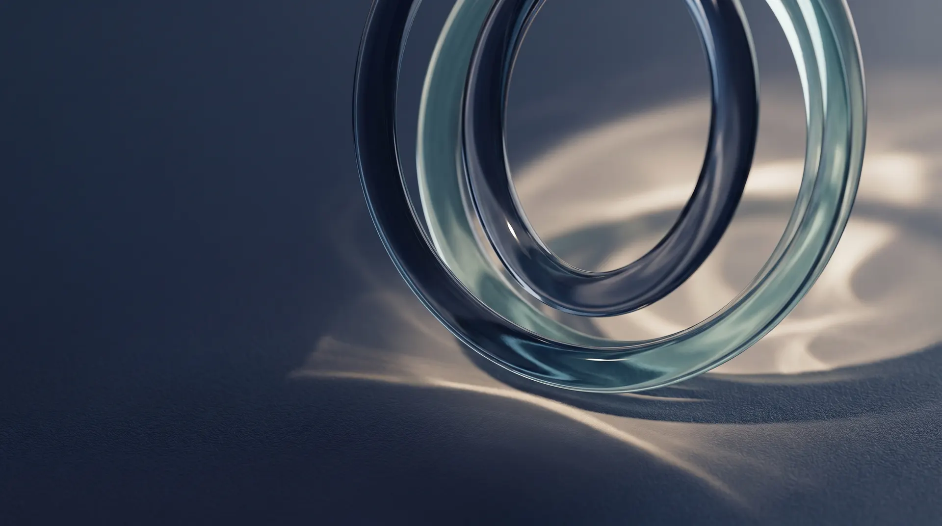 Abstract teal and navy visual