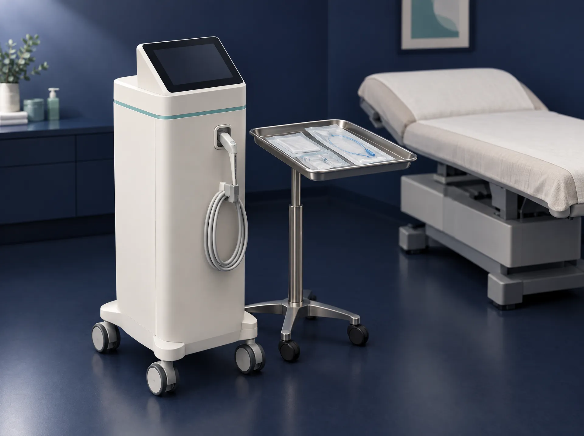Illustration of a prostate hyperthermia / transurethral thermotherapy device