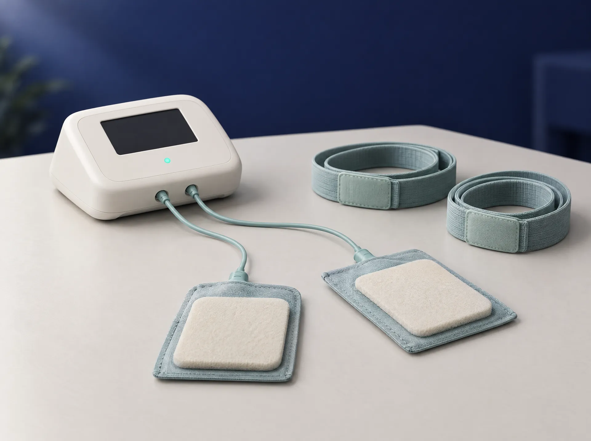 Illustration of a tdcs - transcranial direct current stimulation device
