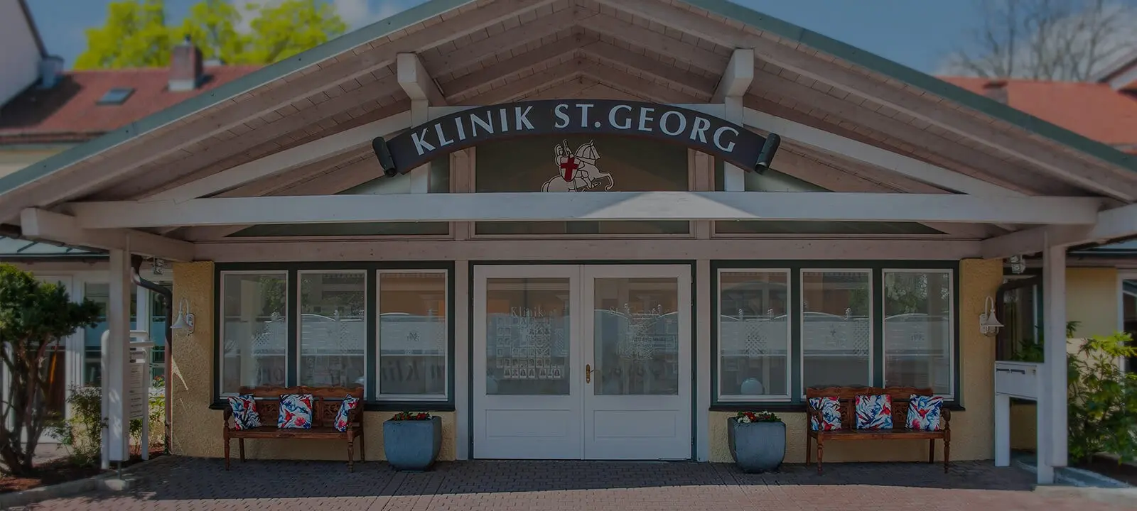 Entrance of St. George Hospital in Bad Aibling, Bavaria